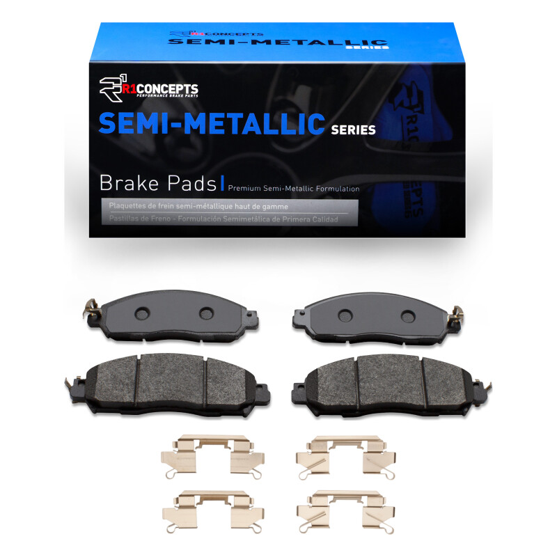 Nissan Frontier Brake Pads - Front - R1 Concepts - Semi Met - `16-`22